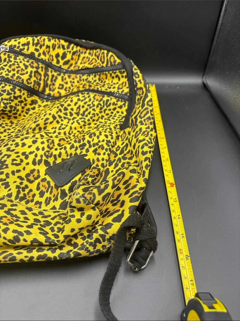 Yellow Leopard Print Backpack